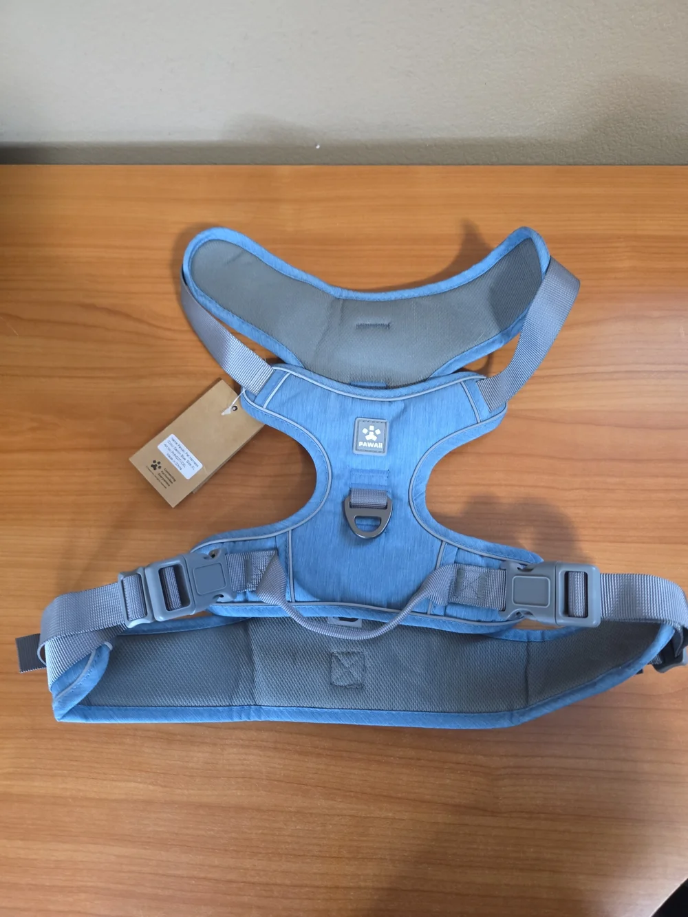 PAWAII Dog Harness XL Denim Blue NO PULL NWT New - MISSING Pet ID Tag